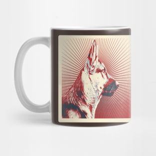 Vintage Retro German Shepherd Art Print German Shepard Dog Mug